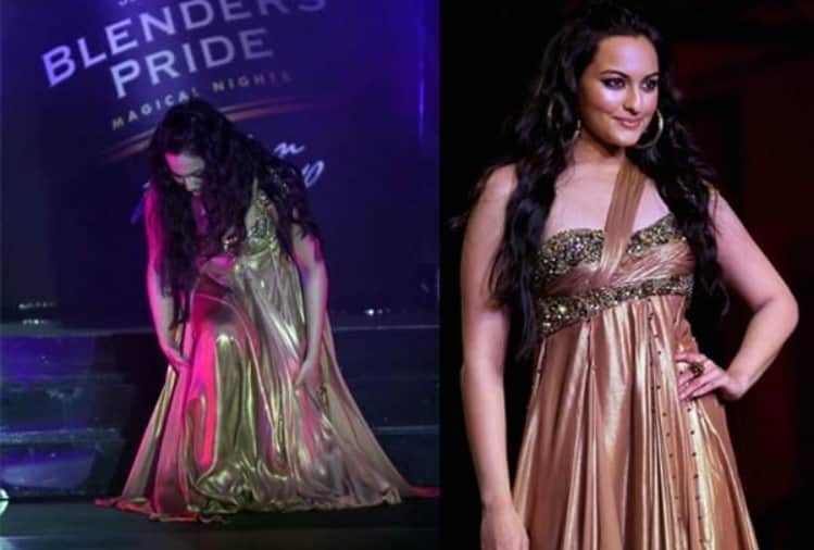 poonam dhillon and these actress fall in ramp walk