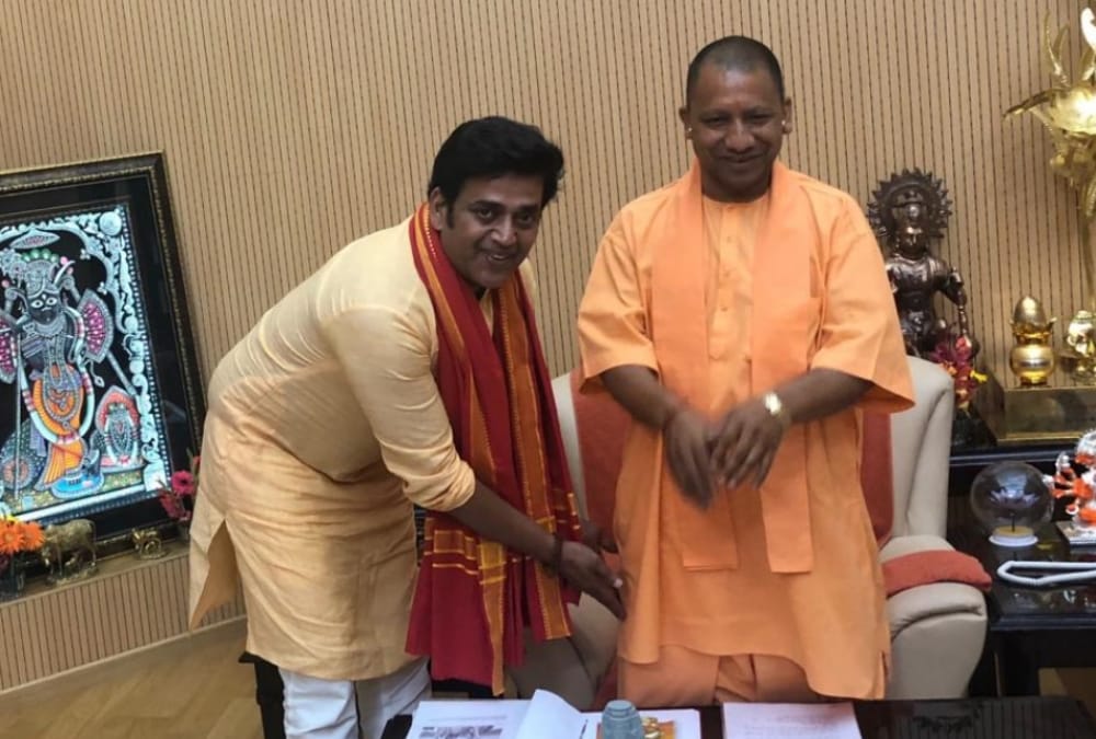 Ravi Kishan meets Chief Minister Yogi Adityanath.