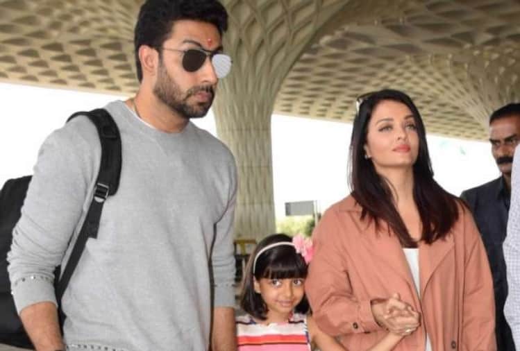 aishwarya rai bachchan spot with abhishek bachchan vacation