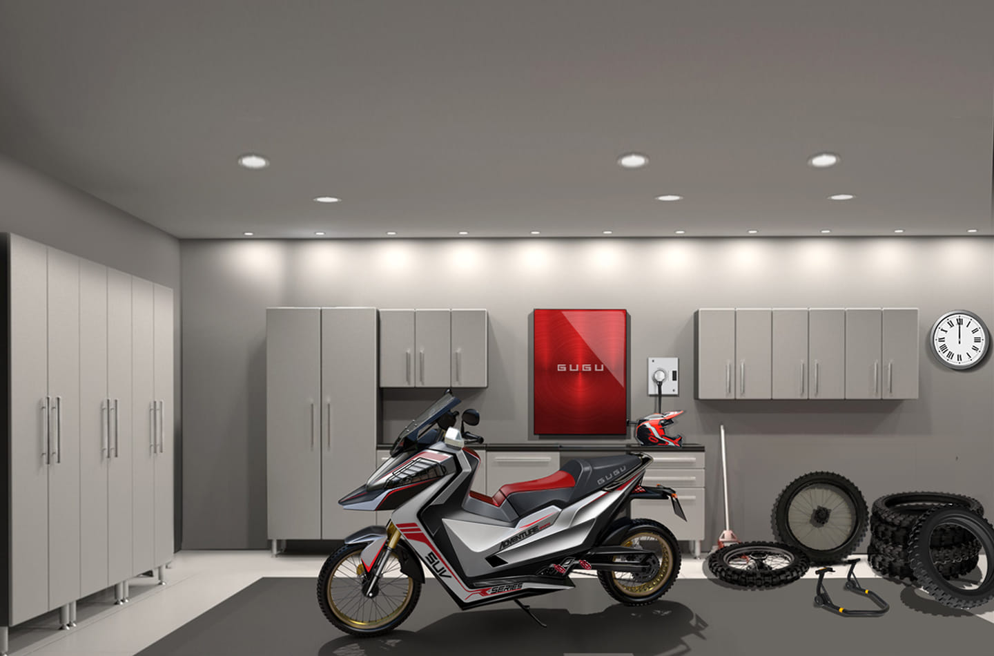 electric bike gugu r-suv motorcycle revealed in india, range upto 300 km in single charge