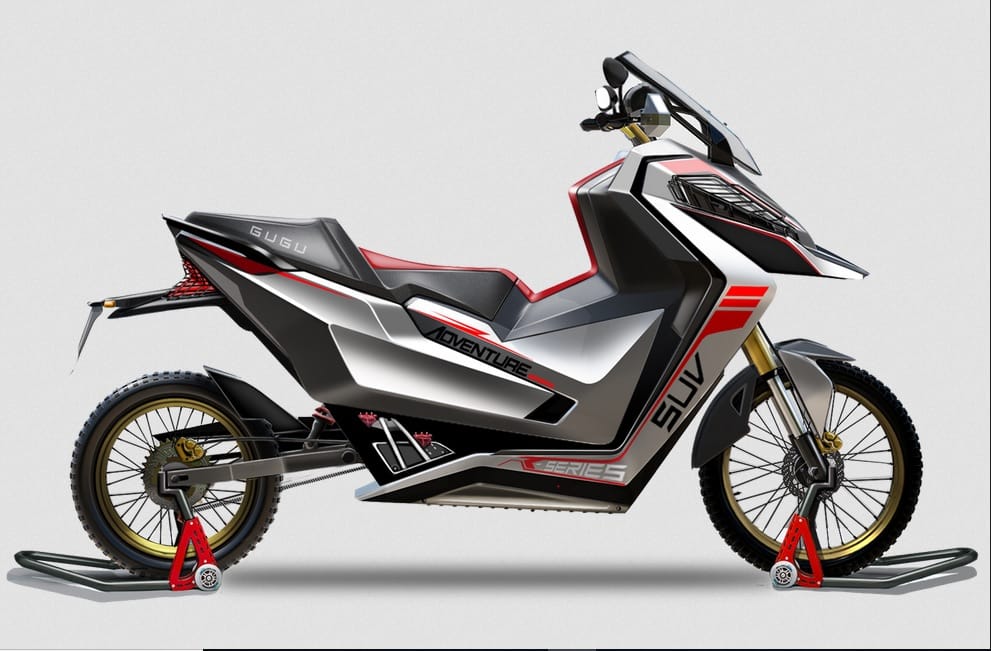 electric bike gugu r-suv motorcycle revealed in india, range upto 300 km in single charge