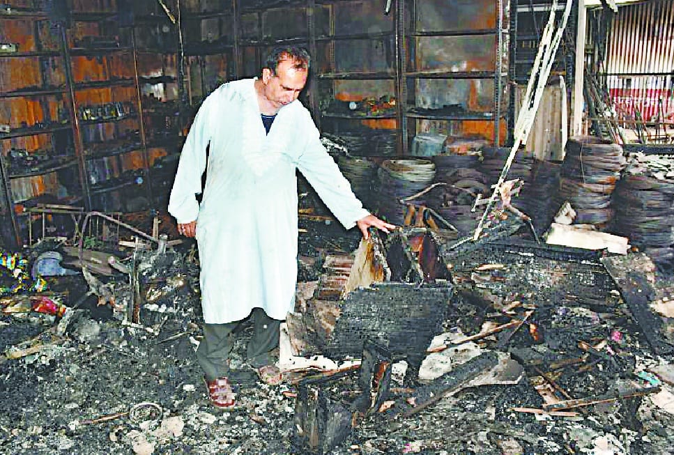 Burns millions of items in fire at the hardware shop