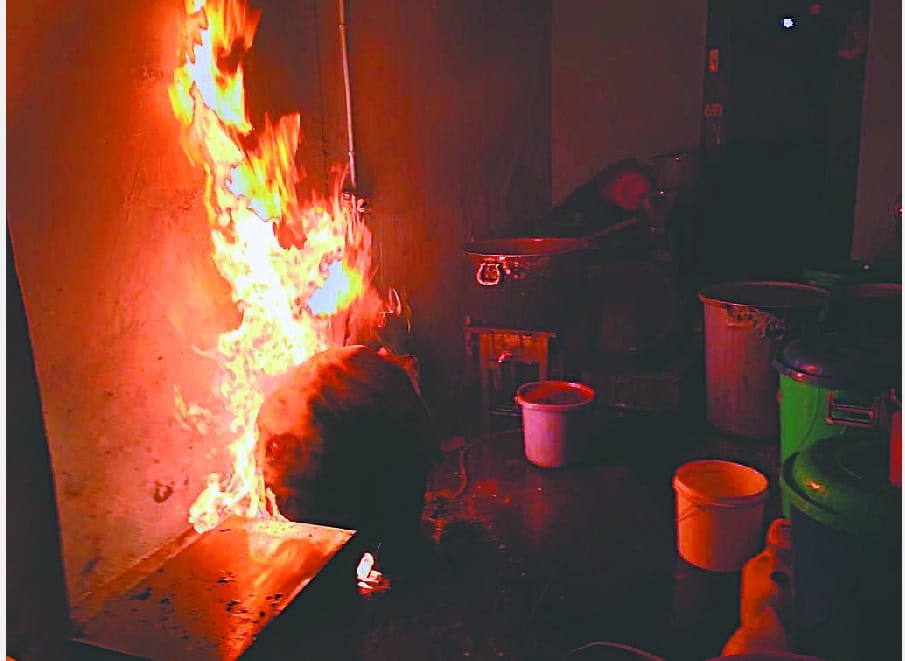 fire in food processing unit