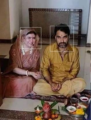 pankaj triapthi griha pravesh pooja with wife mridula tripathi in his new house madh island
