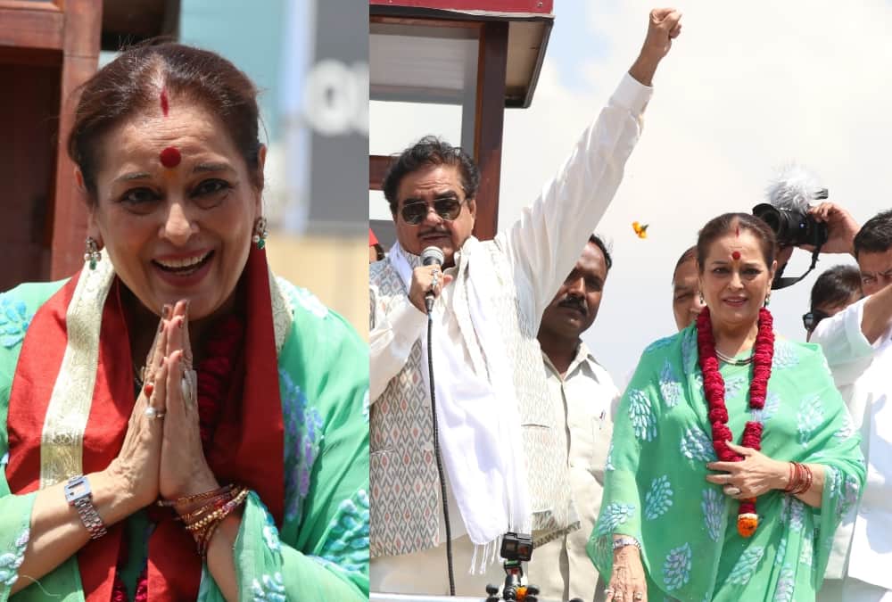 sonakshi sinha road show campaign for mother poonam for loksabha election in Lucknow