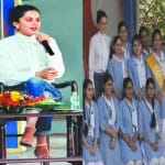 स्कूल कार्यक्रम में बच्चों के बीच तापसी पन्नू