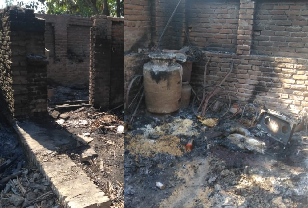 Mother and son burned alive in Gonda.