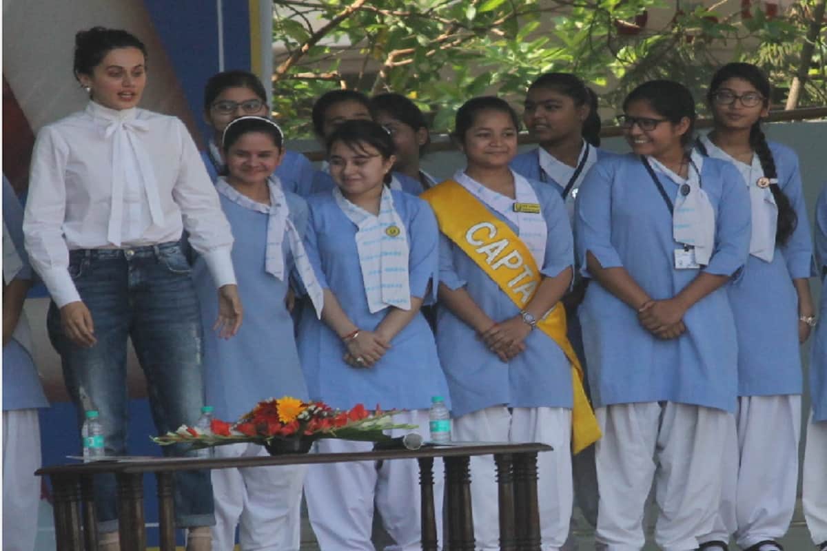 Actress Taapsee Pannu in a school program in Meerut revealed the secret of her success