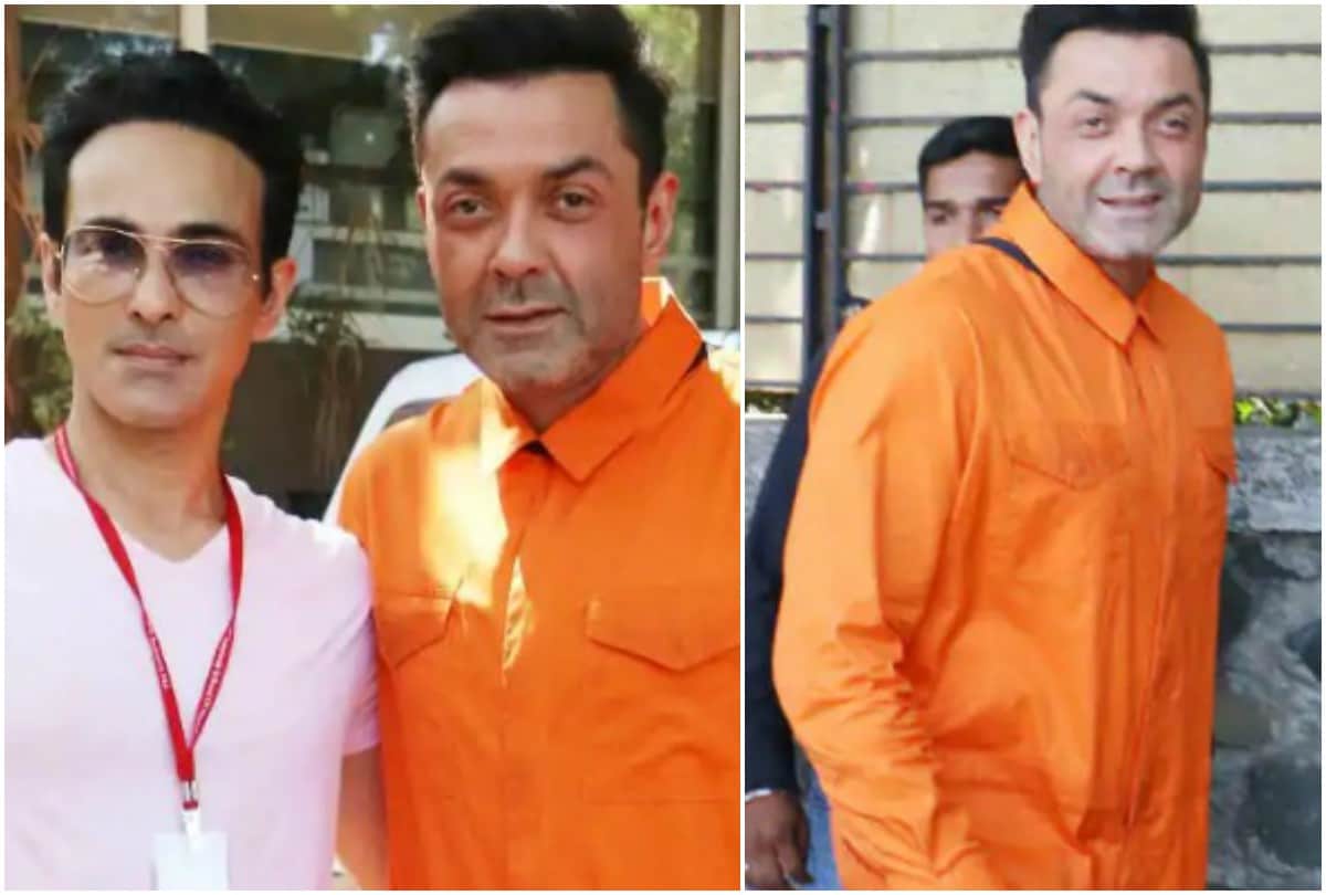 Bobby Deol spotted in jumpsuit while shooting upcoming film