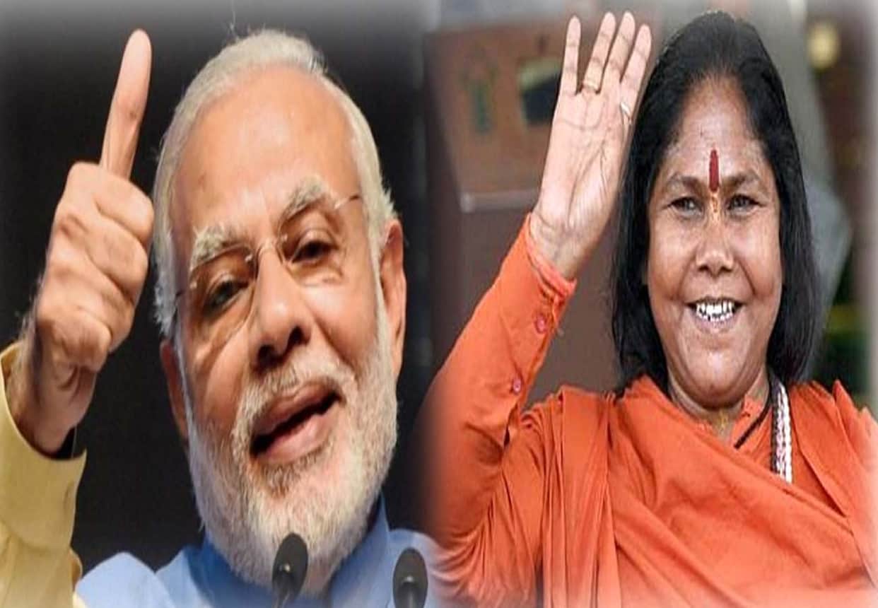 sadhvi niranjan jyoti statement about akhilesh mayawati