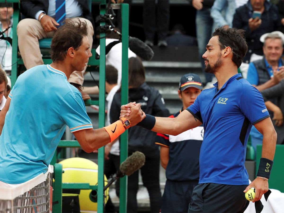 Rafael Nadal crashes out to Fabio Fognini in Monte Carlo semi-finals