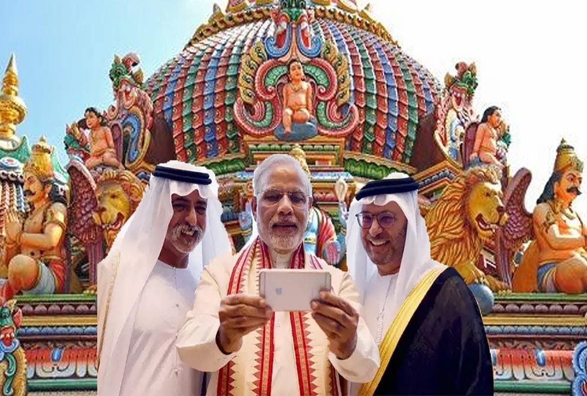 Thousands of Hindus will gather in the foundation stone of Hindu temple in Dubai