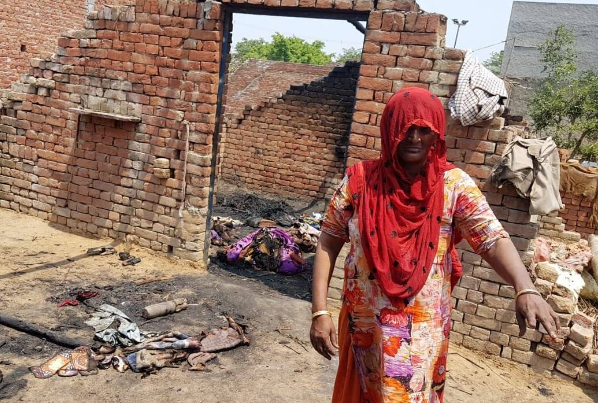 woman with 2 buffaloes Burn in fire at bulandshahr