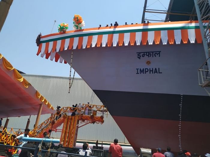 Guided missile destroyer INS Imphal will be commissioned into the Indian Navy on Tuesday