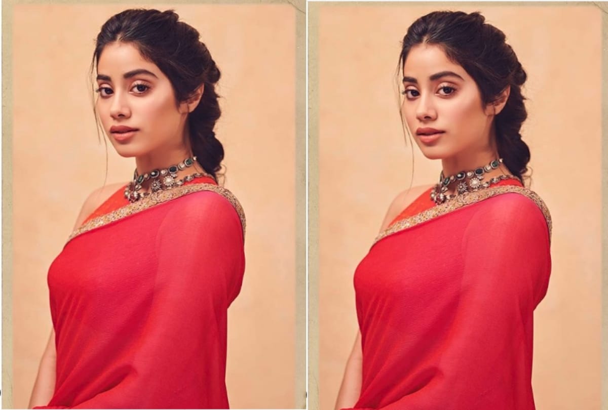 Janhvi Kapoor looks stunning in pink sari at Dadasaheb Phalke Awards