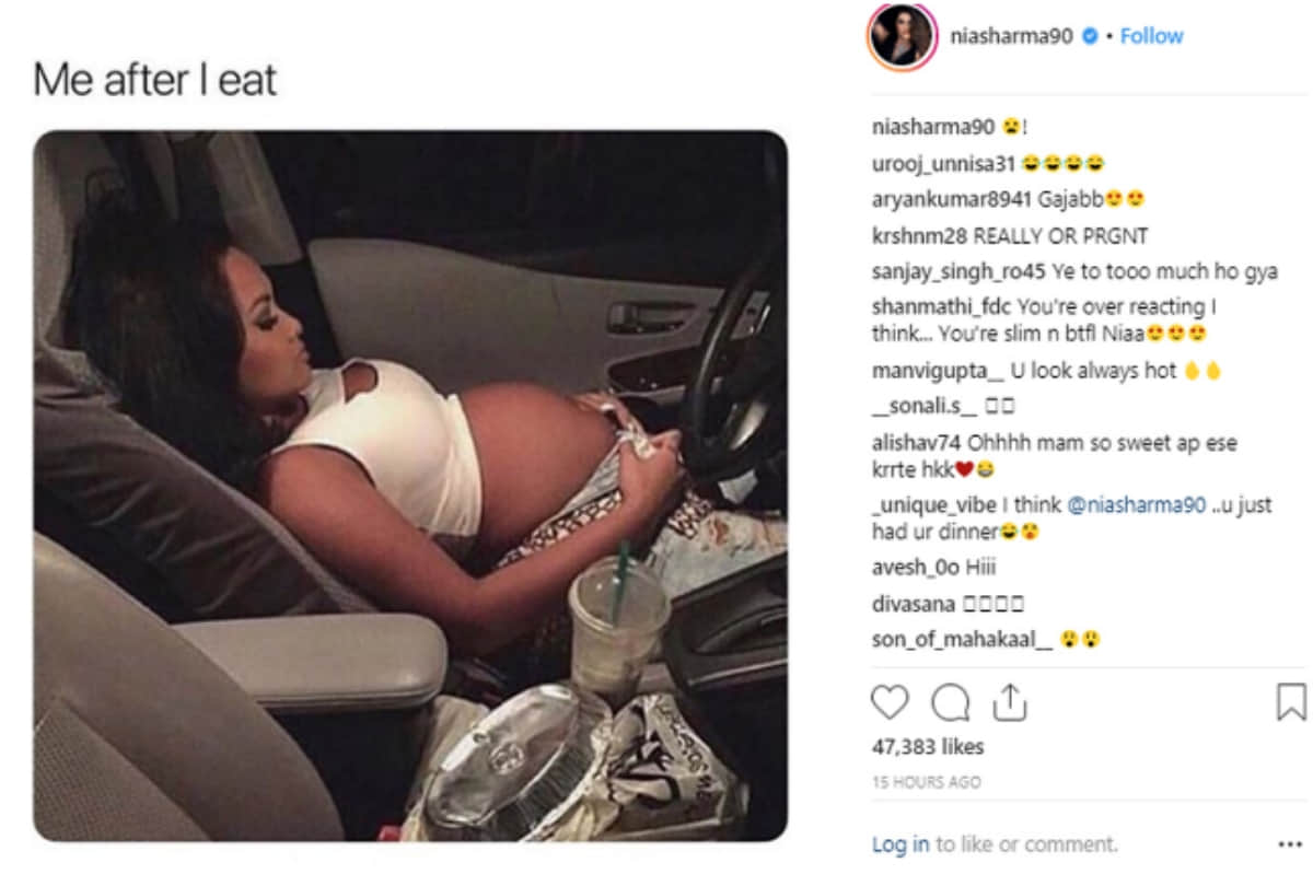 nia sharma share baby bump picture on social media than troll