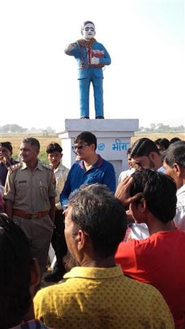 Ambedkar statue damaged in aligarh