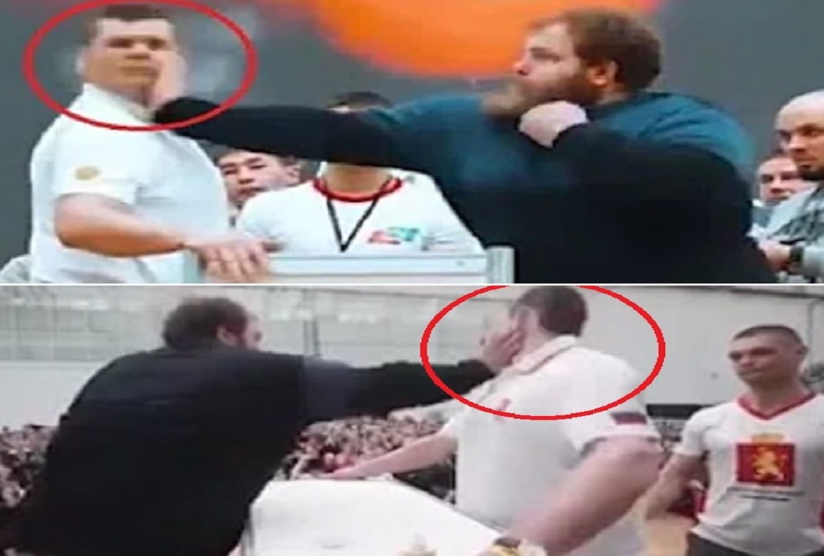 male slapping championships took place in Krasnoyarsk Russia video viral