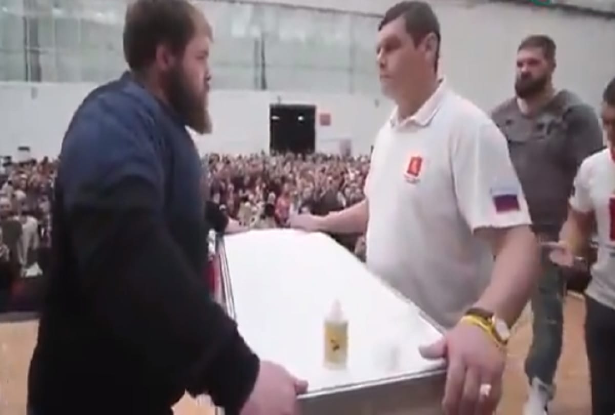 male slapping championships took place in Krasnoyarsk Russia video viral