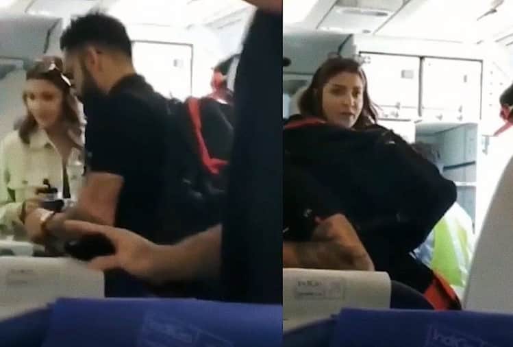 anushka sharma and virat kohli arrive bangalore fans cheers