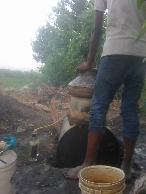 Wine making furnaces in Purkaji Khadar area