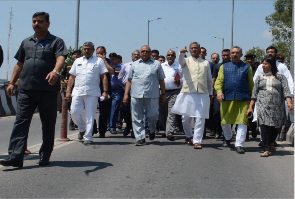 Cm trivendra singh rawat visit balliwala flyover for continuous death solution