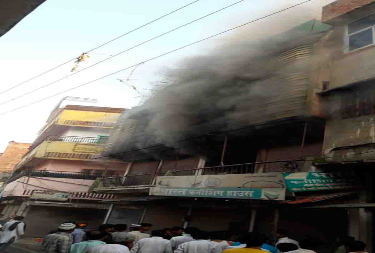 A fire in the furniture store in Bahadurganj