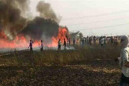 wheat crop burned in kanpur