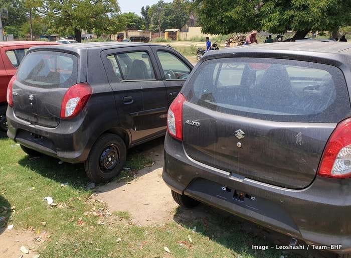 Maruti alto 800 facelift with new bumper and grill with aux usb support audio arrived at dealership