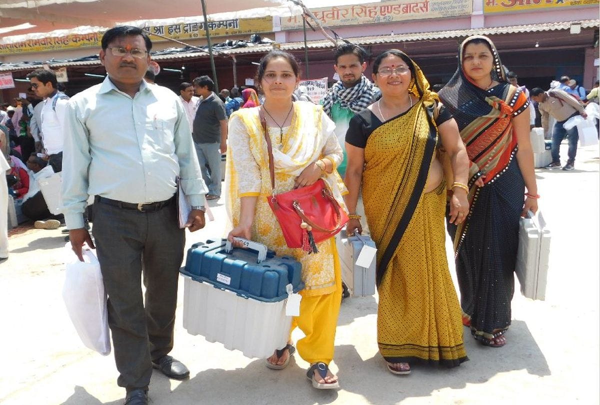 polling parties reached booths for lok sabha elections voting in mainpuri