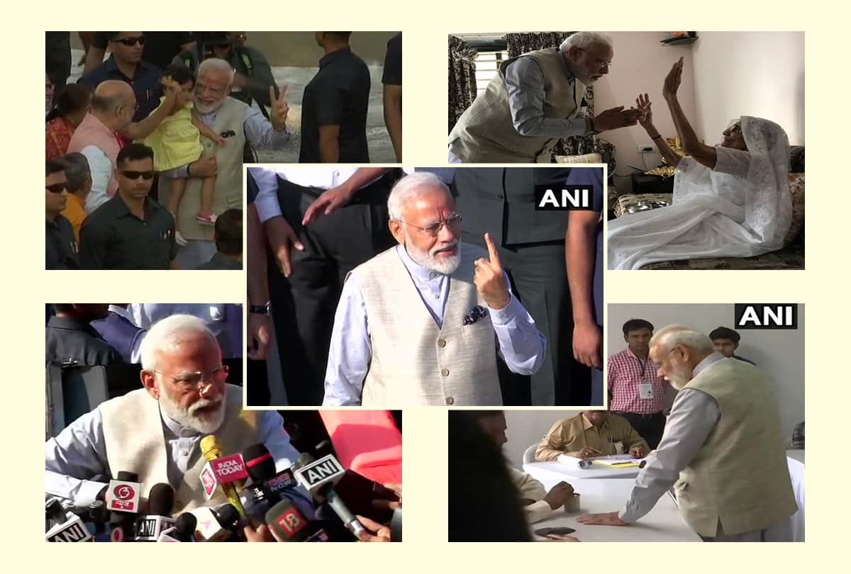 Lok Sabha Election 2019 Narendra Modi Voting in Gujarat