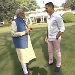 PM Narendra Modi with Akshay Kumar