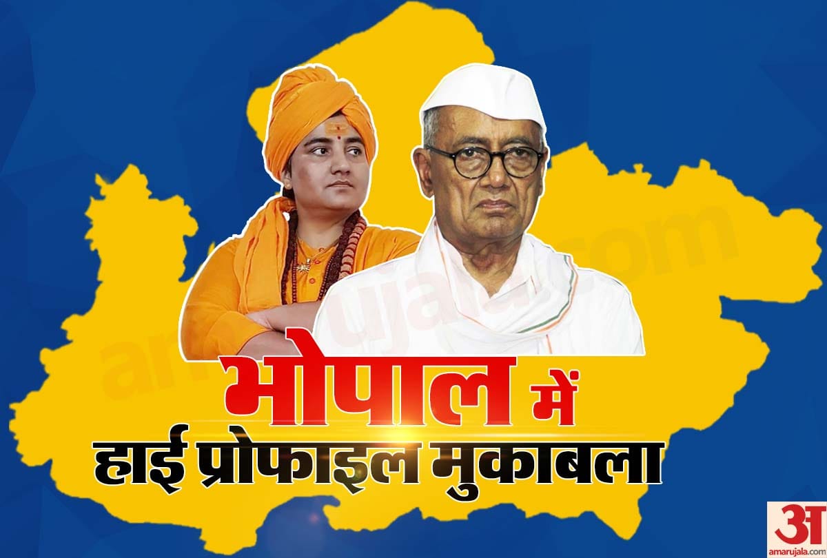 Lok Sabha Chunav 2019: Close Fight between Sadhvi Pragya and Digvijaya Singh on Bhopal Seat