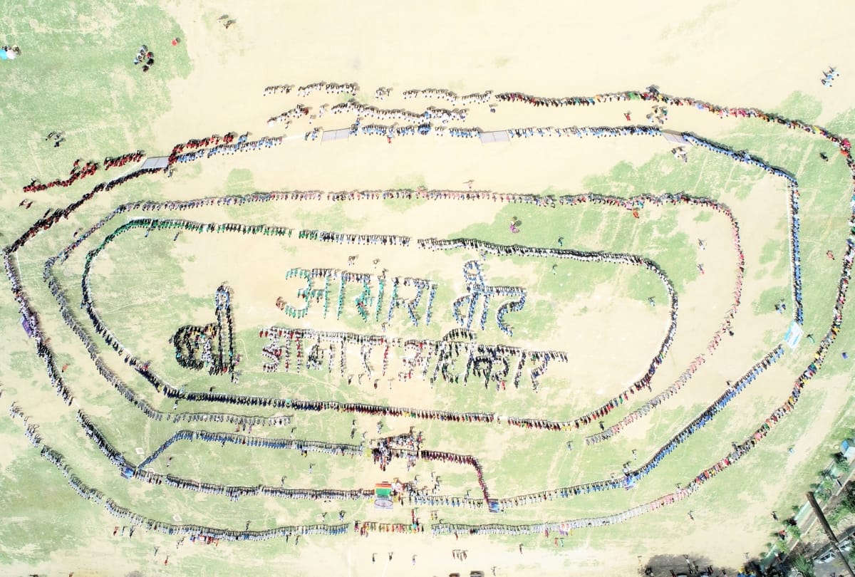 lok sabha election 2019: 3200 students created human chain to make voters aware in kullu himachal