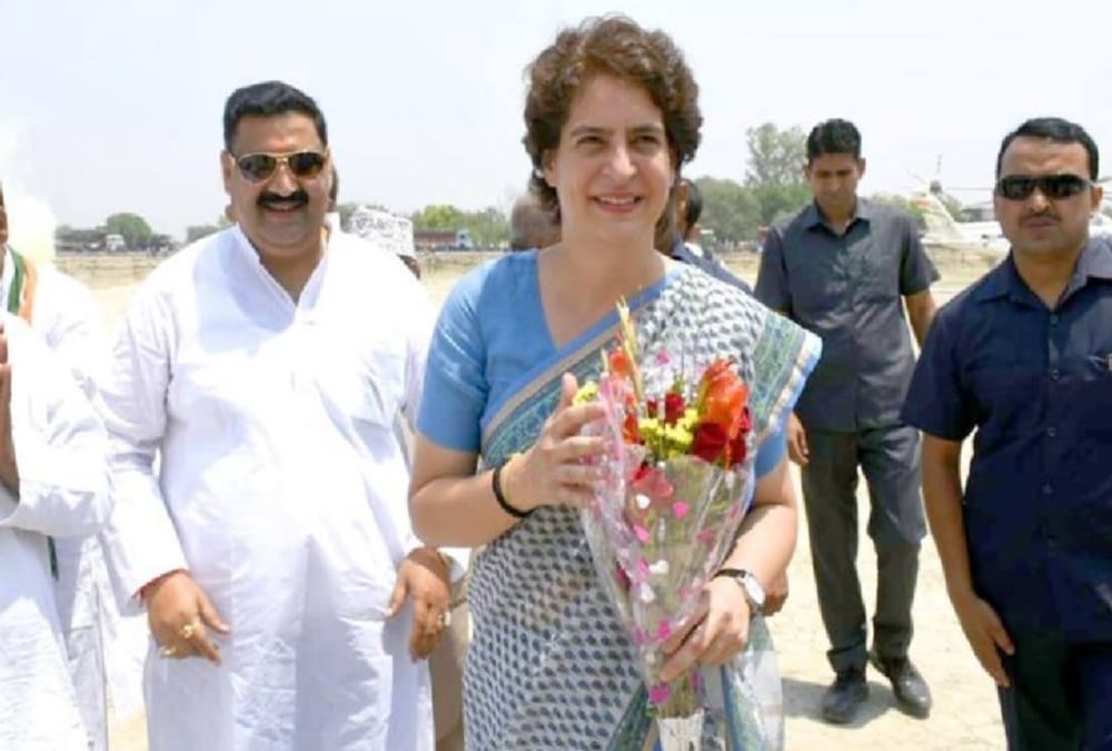 Bjp leader welcome priyanka gandhi in up rally for lok sabha elections 2019