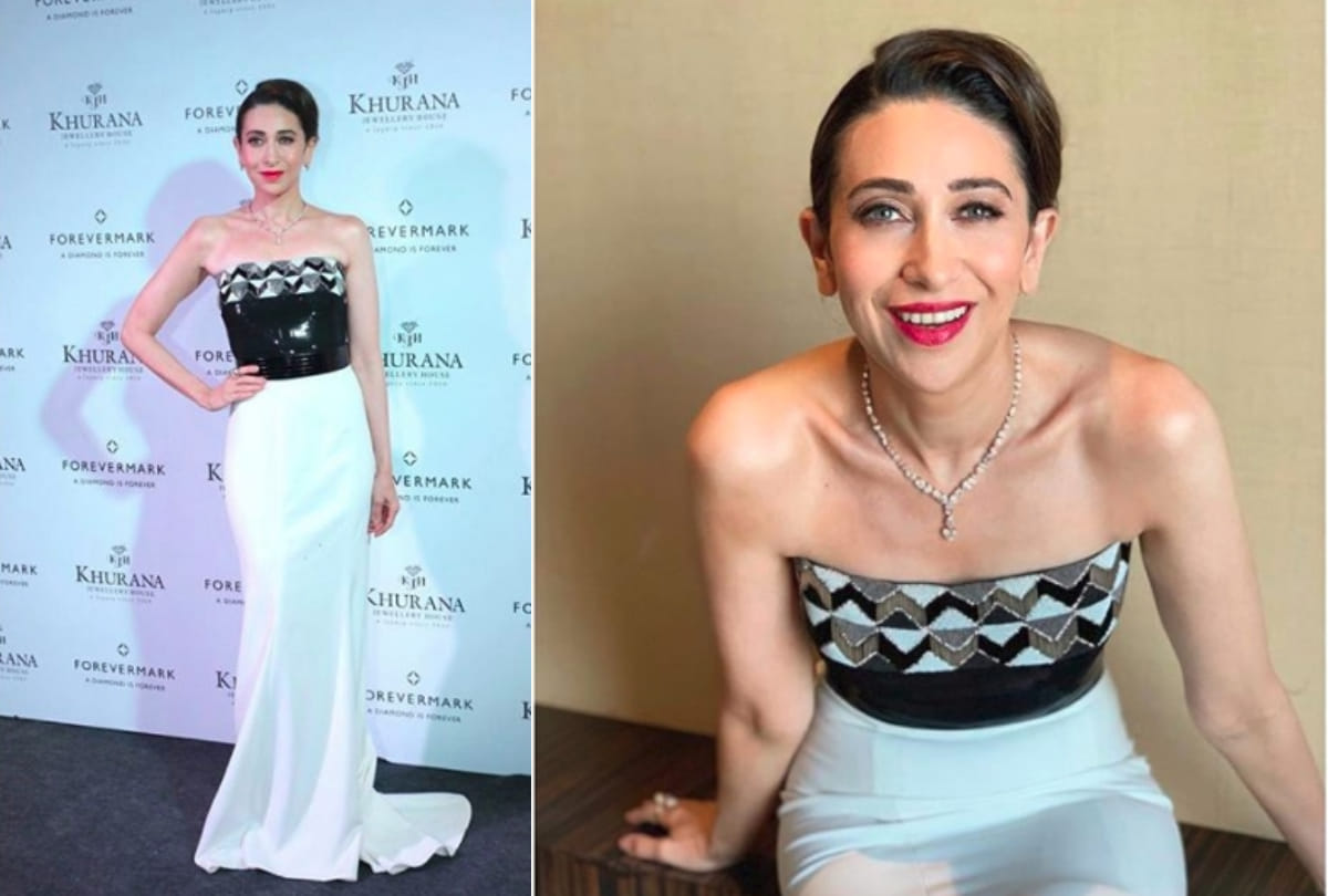 karishma kapoor stylish look in event of jewellery brand forevermark India