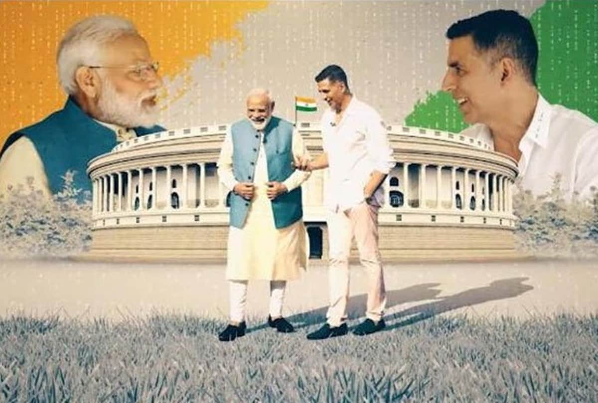 akshay kumar with pm modi question on twinkle khanna election 2019