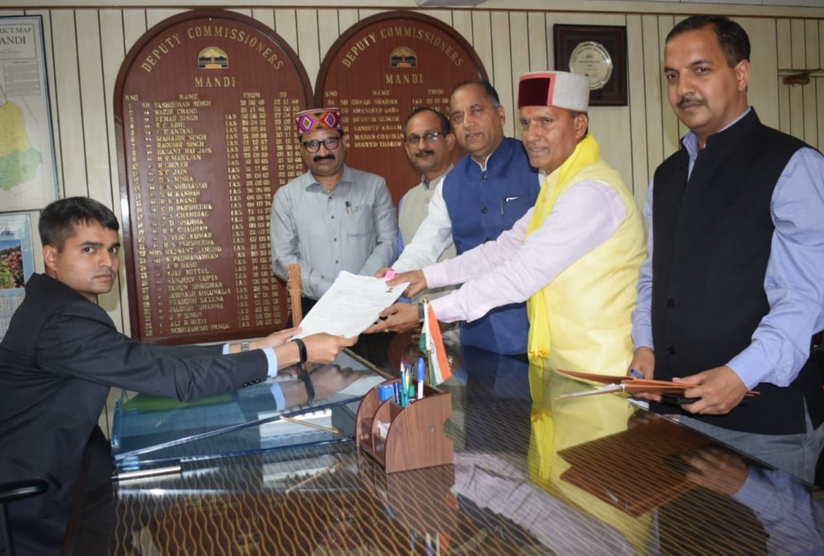 lok sabha election 2019 Mandi BJP MP Candidate Ram Swaroop Sharma Files Nomination