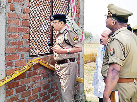 The body of the man found lying in a house with blood