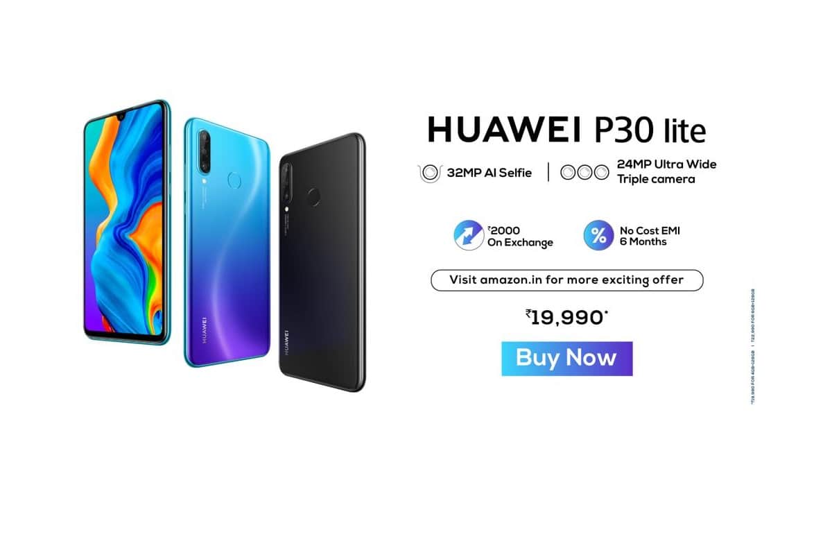 Huawei P30 Lite First sale in India today, price offers and specifications
