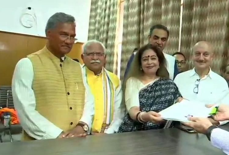 Lok Sabha Elections 2019, BJP Candidate for Chandigarh Kirron Kher Road Show and Nomination