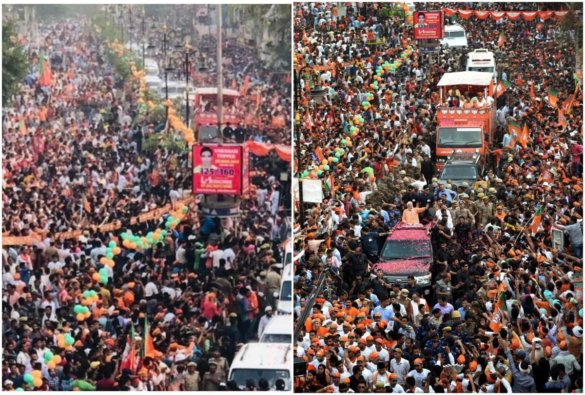 Lok Sabha Chunav 2019: PM Modi road show comparison with 2014 in pics
