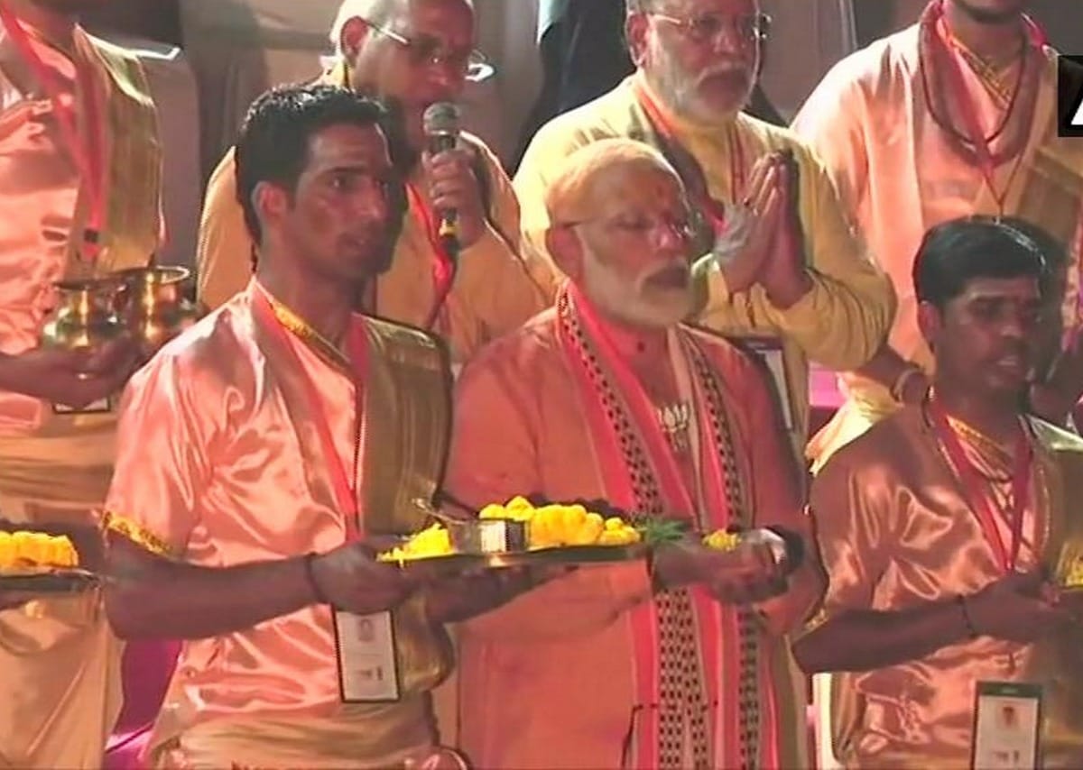 Lok sabha Election 2019 : PM Narendra modi visit in varanasi
