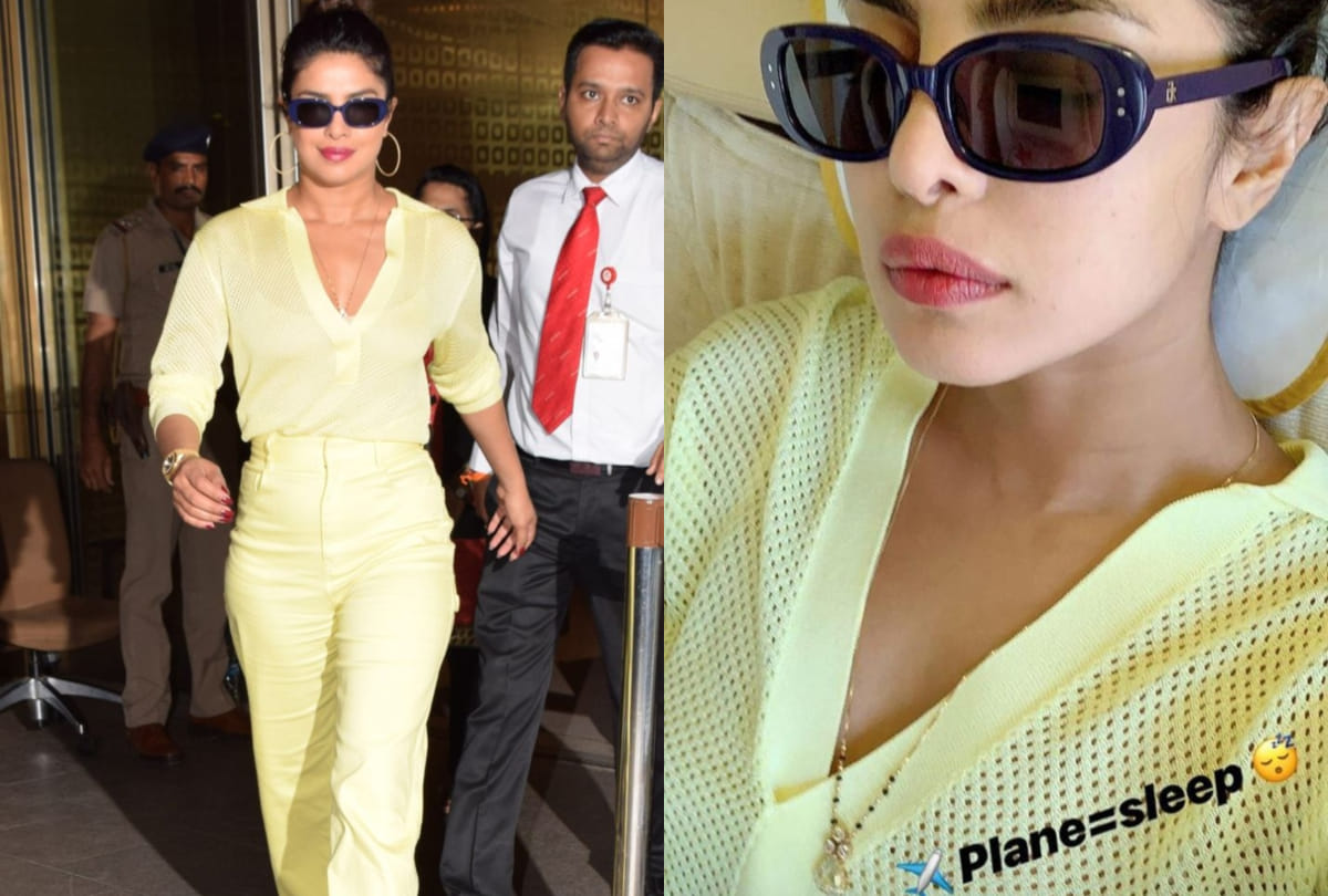 priyanka chopra jonas reach mumbai to attend brother wedding mangalsutra look viral