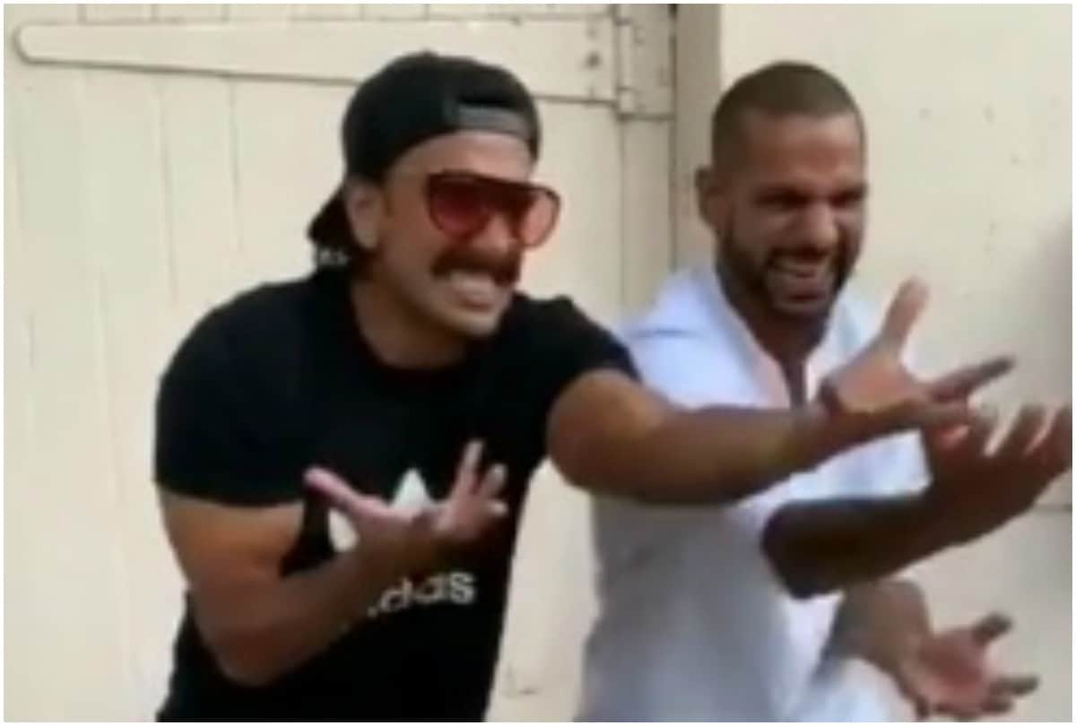 Ranveer Singh Shikhar Dhawan dance video on Khalibali song viral
