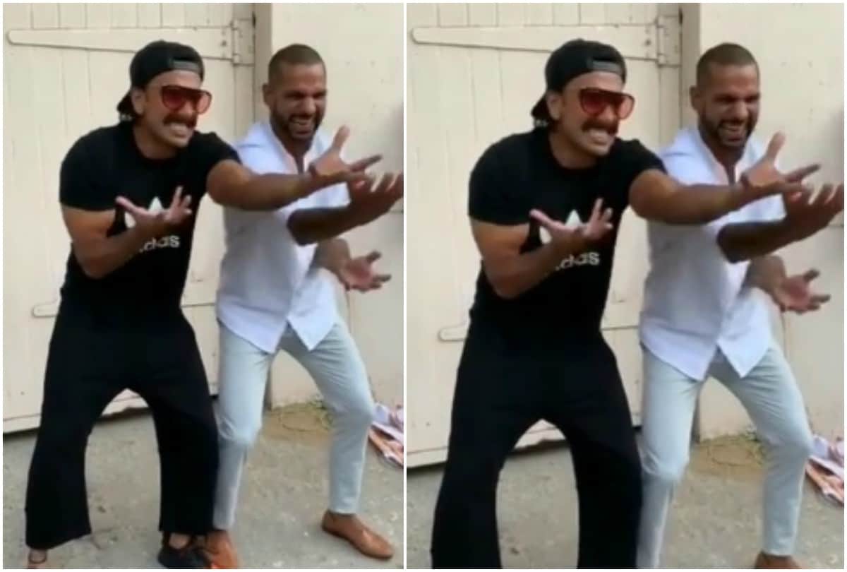 Ranveer Singh Shikhar Dhawan dance video on Khalibali song viral