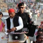गठबंधन प्रत्याशी डिंपल यादव का रोड शो