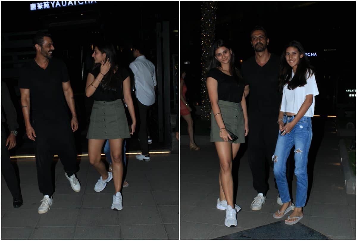 Arjun Rampal spotted with pregnant girlfriend at friends wedding anniversary party