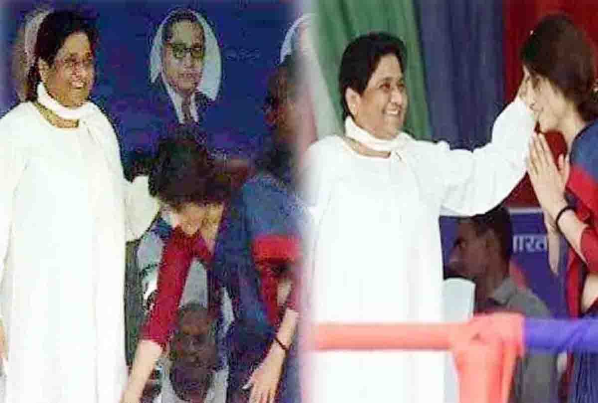 shivpal yadav statement on dimple yadav for touching feet of mayawati