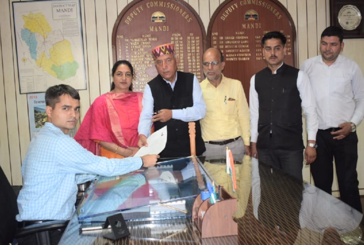 lok sabha election 2019: Brigadier Khushal thakur filed nomination as BJP Covering Candidate